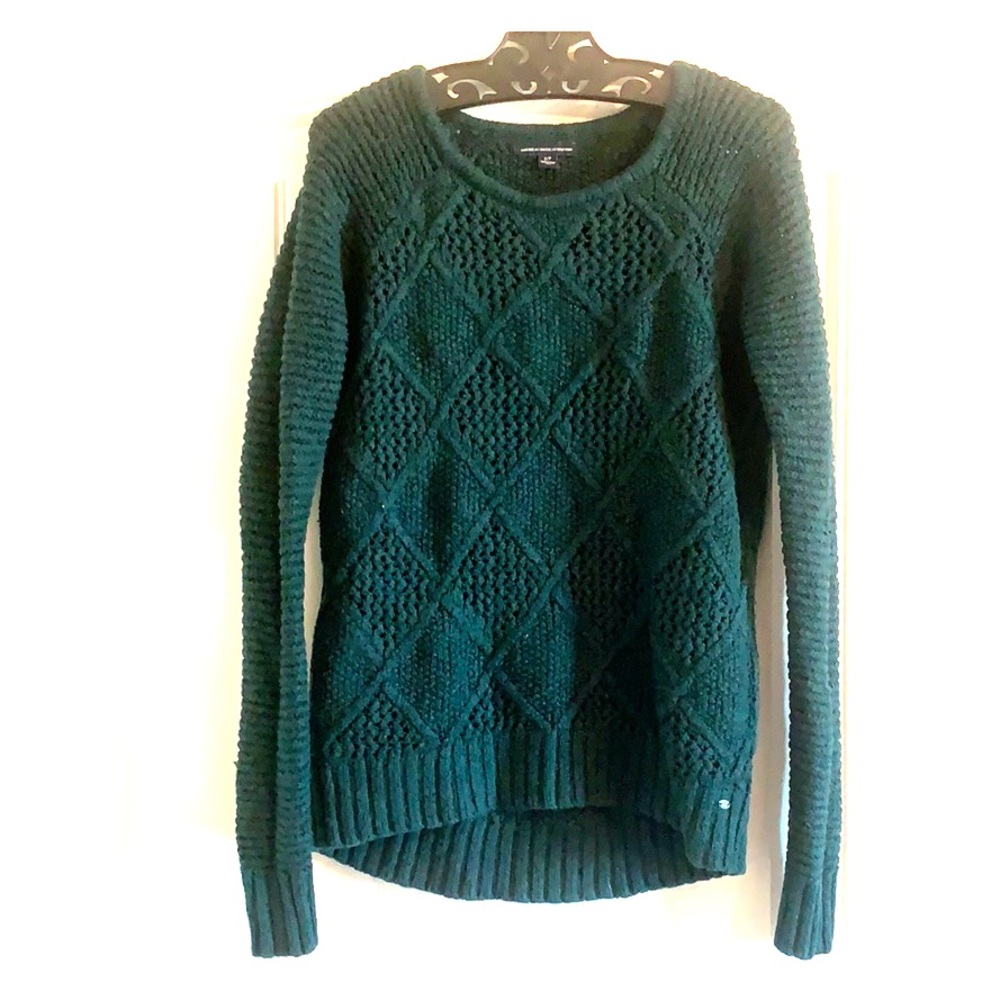 AE emerald green knit sweater